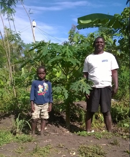 Rev. Apida and his son Ezekiel at Eden Garden, Kenya